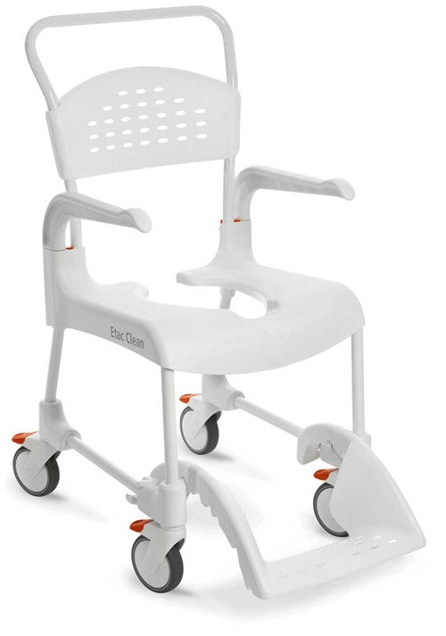 Foot Support Clean White Etac Shower and Toilet Chair