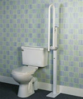 Toilet Floor/Wall Mounted Drop Down Support Rails